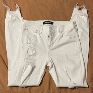 Express white ankle jeans